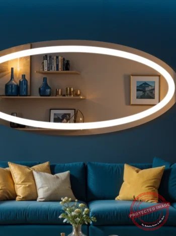 Amreyla Large Oval 3-Color LED Mirror