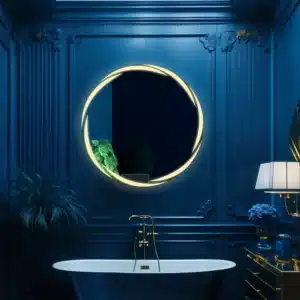 Premium Circular LED Bathroom Mirror with Glow Ring
