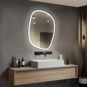 Asymmetrical Oval LED Wall Mirror