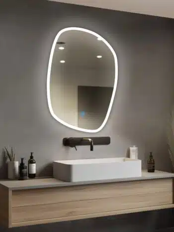 Asymmetrical Oval LED Wall Mirror