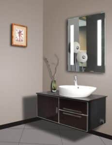 Modern LED Wall Mirror with Side Strip Lighting