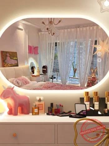 Kolby Frosted Edge Capsule 3-Color LED Mirror