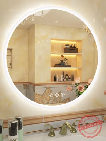 Kolby Frosted Edge Round 3-Color LED Mirror