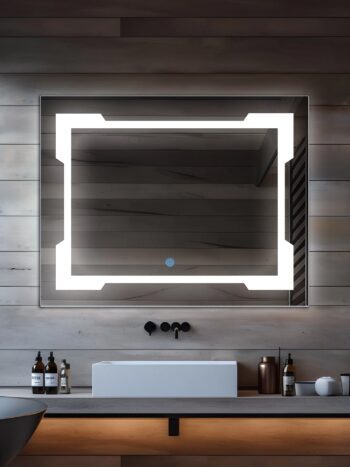 Border Gleam LED Mirror - Natural White Light - Rectangular