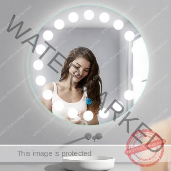 Natural White Backlit LED Mirror: Crystal Clarity & Touch Sensor