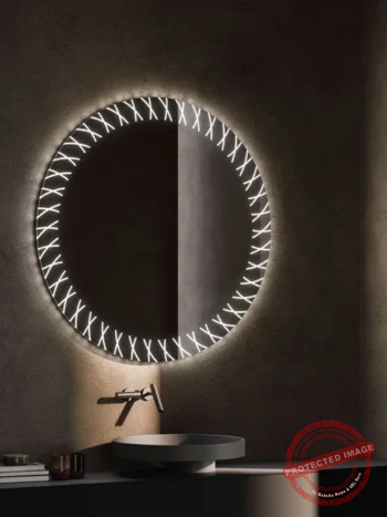 Nafna Round 3-Color LED Mirror