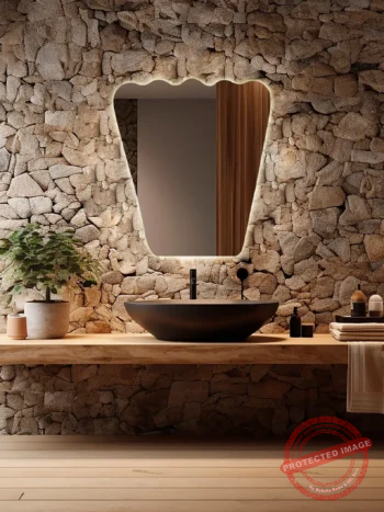 Nicat Irregular Backlit 3-Color LED Mirror