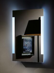 rectangle small frosted mirror