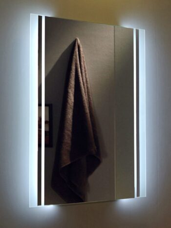 Rectangular Contemporary LED Light Mirror with White Lights – Premium Quality by MW