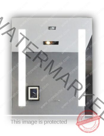 L2 White LED Mirror | Dual Vertical Lights | Touch & Sensor | Lightmirror.in
