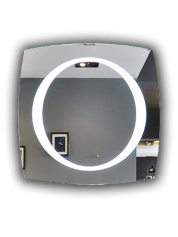 CircleGlow LED Mirror | Square Frame, Circular Ring | Lightmirror.in