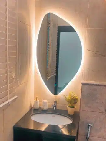 A stylish and unique cool mirror from LightMirror enhancing home decor.