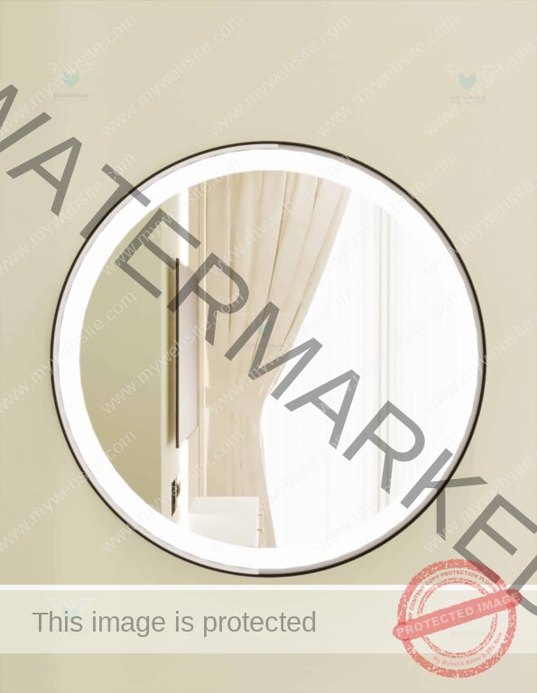 Custom light round mirrors