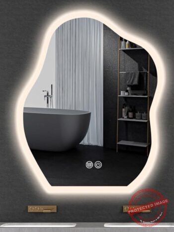 Samana Frosted Edge Irregular 3-Color LED Mirror