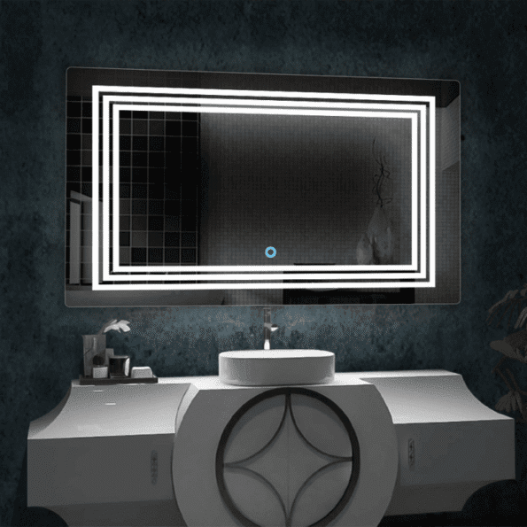 Rectangular Triple Border LED Bathroom Mirror