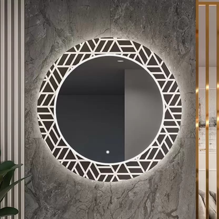 Affordable luxury LED light mirrors in a modern home setting
