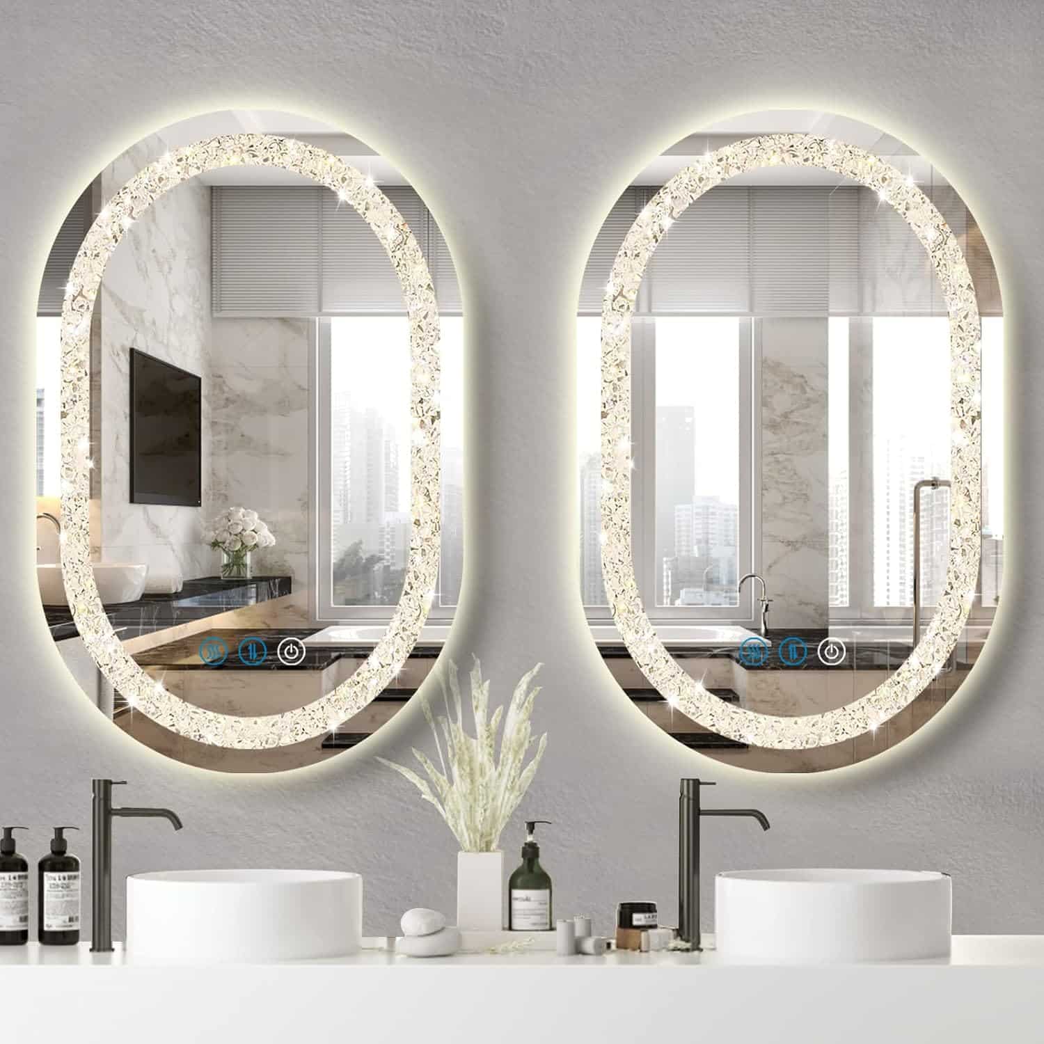 Selecting the right size LED light mirror to fit your room's space and style.