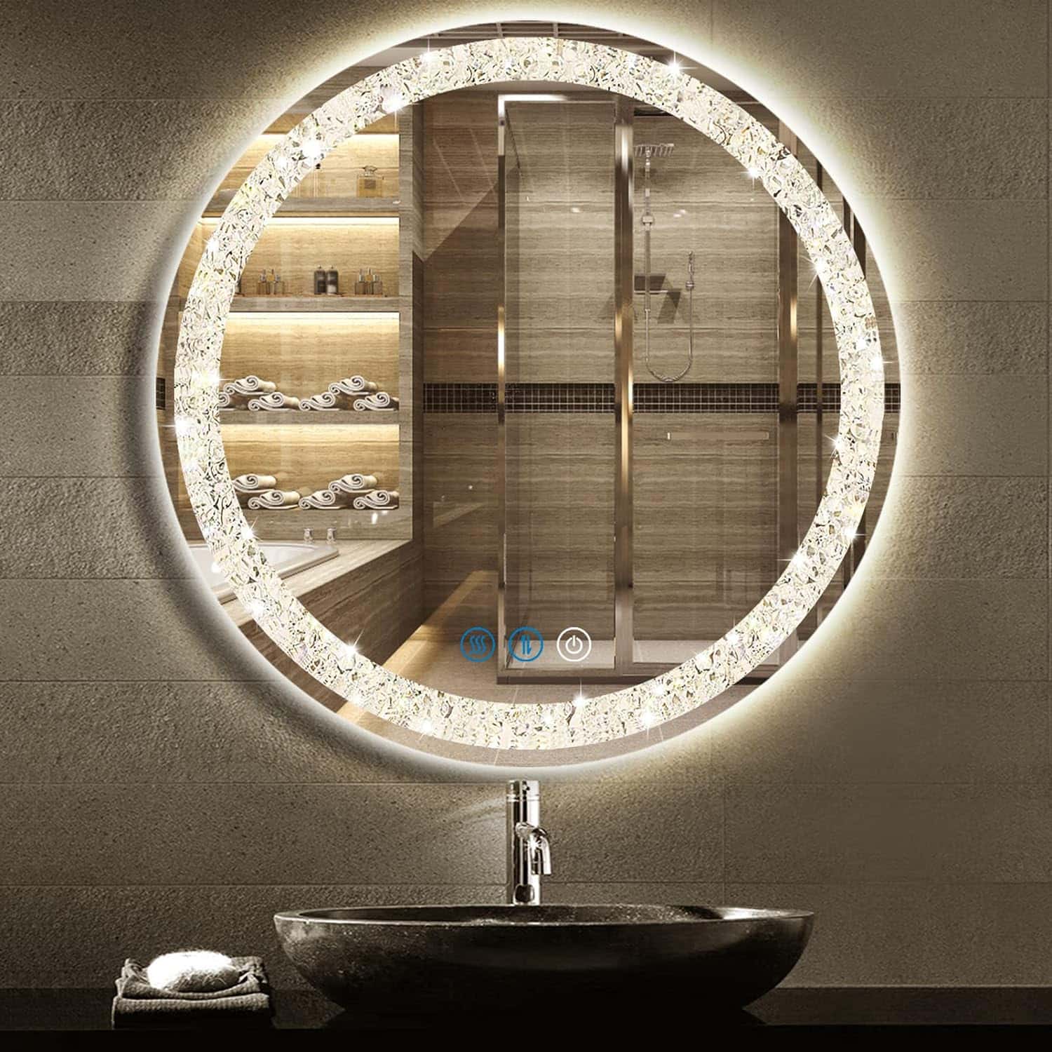 LED light mirrors for spa-like luxury at home