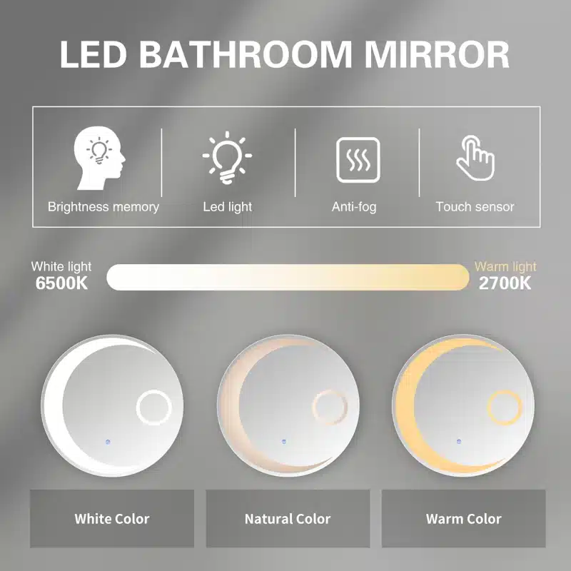 LED light mirrors demonstrating advanced lighting science for optimal clarity and design