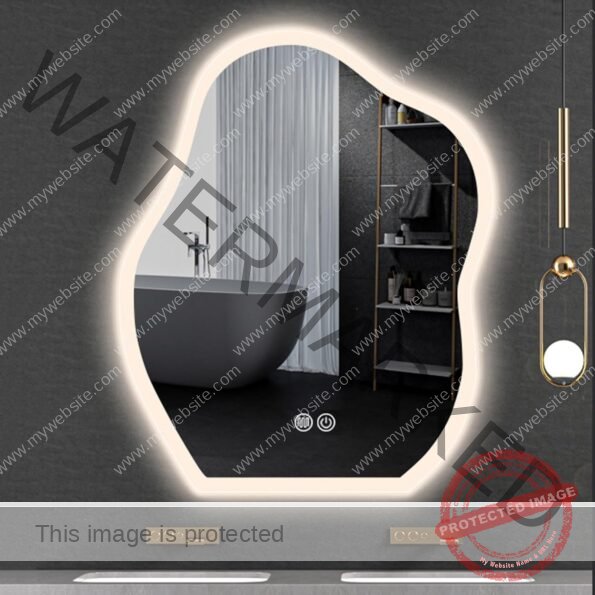 Modern LED light mirror enhancing home decor