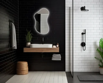 LED light mirror showcasing its eco-friendly features and stylish design