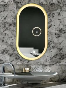 modern oblong led mirror