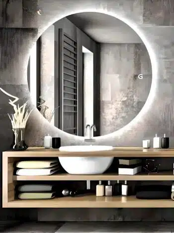 Elegant Touch Sensor LED Bathroom Mirror - Dual Light