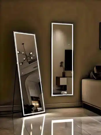 Trendy Standing LED Mirror - HD Imported Belgium Glass