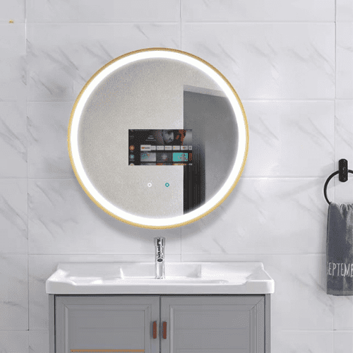 Adding motion sensors to an existing LED mirror for automatic lighting control.