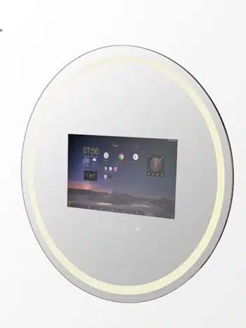 Round Android Smart LED TV Mirror with Touch & Remote Control
