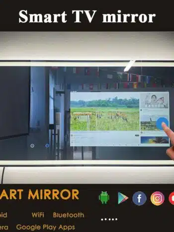 Luxury Android TV LED Mirror with Remote – Smart Bathroom Mirror
