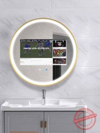 Round Framed Android TV LED Mirror