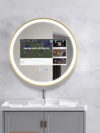 Round Framed Android TV LED Mirror