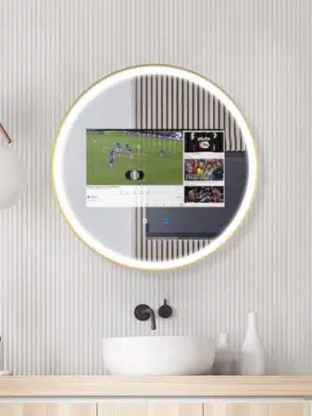 Round Framed Android TV LED Mirror