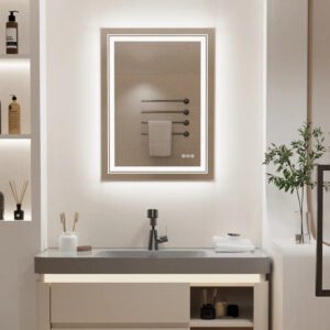 Pairing LED mirrors with bathroom lighting for perfect ambiance.