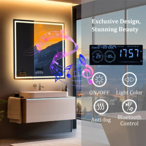 smart square led mirror