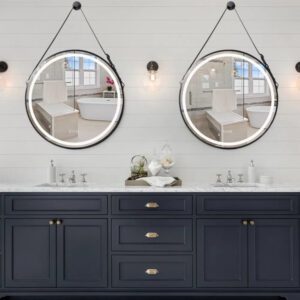 Comparison of metal, wood, and frameless LED mirror frames for home decor.