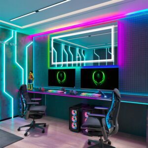 Biometric LED mirrors with health tracking integration for future tech