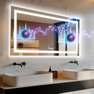 Rectangle led mirror connect to Bluetooth
